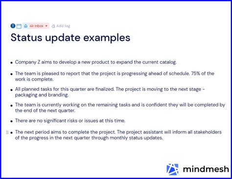 Status Update Definition