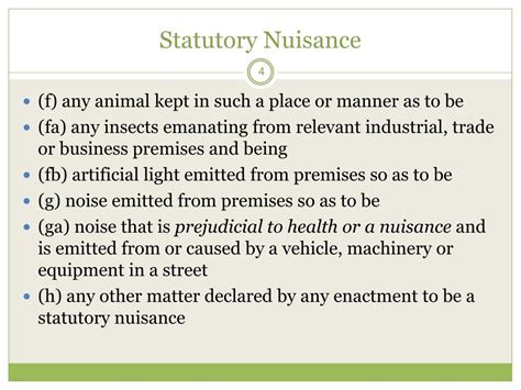 Statutory Nuisance