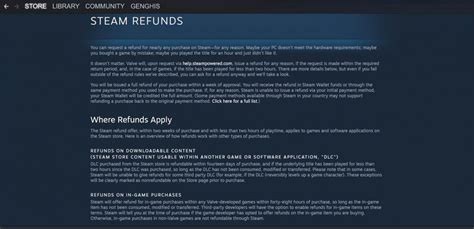 Steam Refund Policy