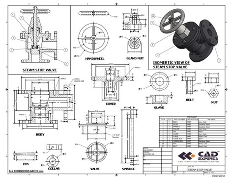 steam stop valve assembly drawing pdf