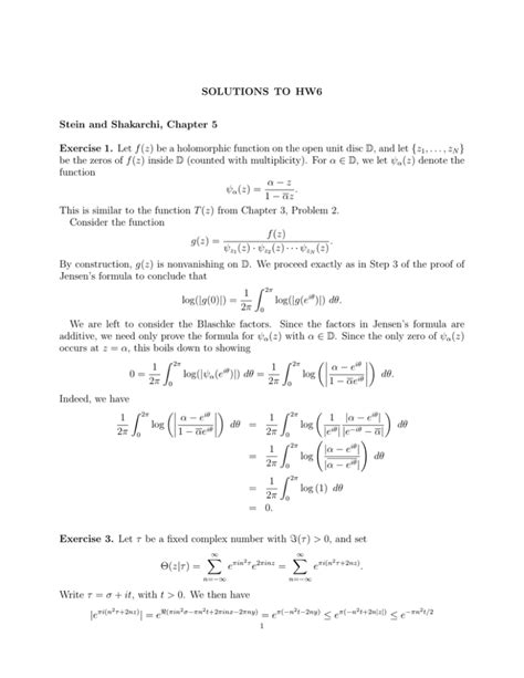 Stein Complex Analysis Solutions