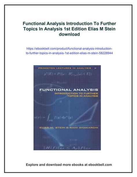 Read Online Stein Functional Analysis Pdf 