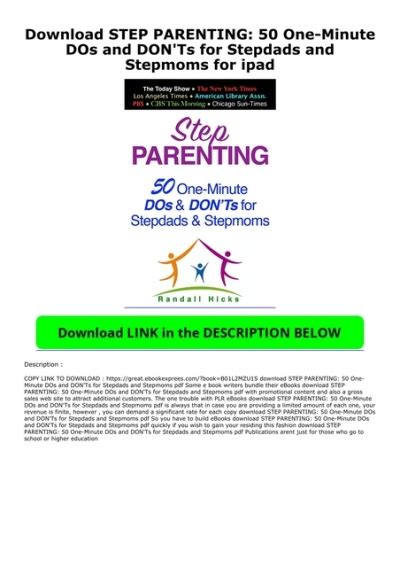 Step Parenting 50 One Minute Dos And Don Ts For S