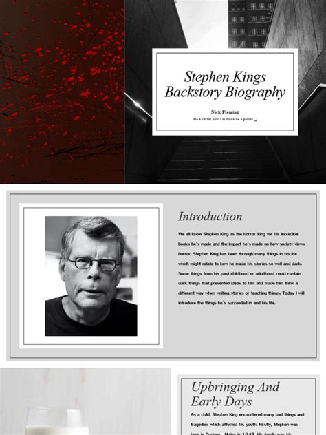 stephen king biography summary template