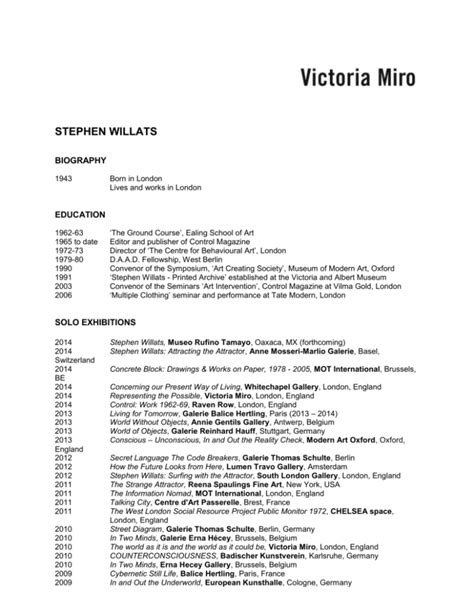 stephen willats biography