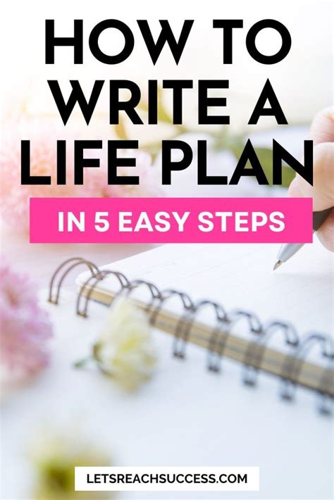 steps to writing a life plan