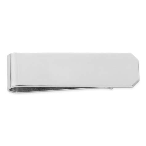 Sterling Silver Rhodium Plated Money Clip - Qq39