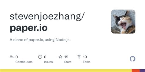 stevenjoezhang/paper.io: A clone of paper.io, using Node.js - Github