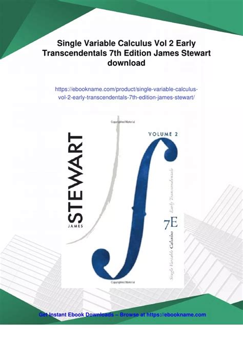 Stewart Single Variable Calculus 7th Edition Solutions