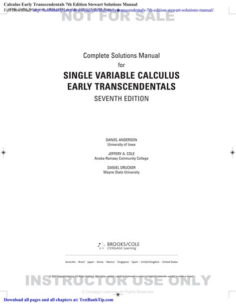 Download Stewart Calculus Early Transcendentals 7Th Edition Solutions Manual 