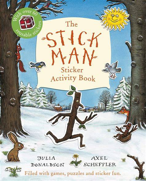stick man sticker activity book