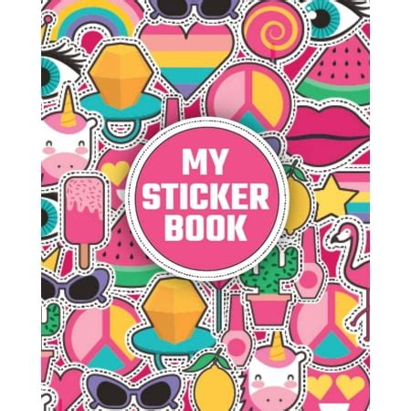 Read Online Sticker Album Collection Blank Sticker Book 8 X 10 64 Pages 