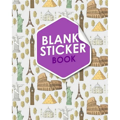 Read Online Sticker Book Adult Blank Sticker Book 8 X 10 64 Pages 