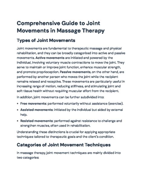 Stimulating Massage Movements