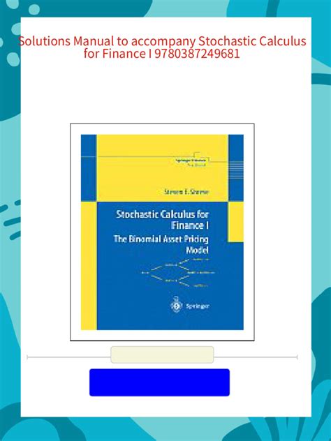 Read Stochastic Calculus For Finance Solution 