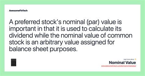 stock nominal value