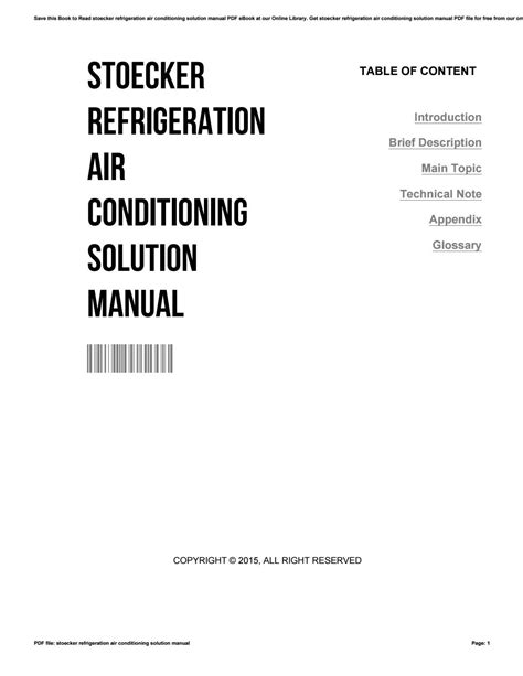 Read Stoecker Refrigeration Air Conditioning Solution Manual 
