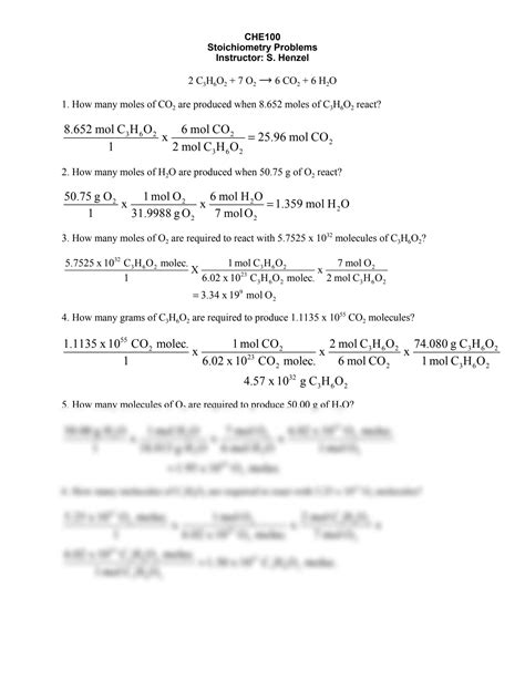 Download Stoichiometry Questions Answers 
