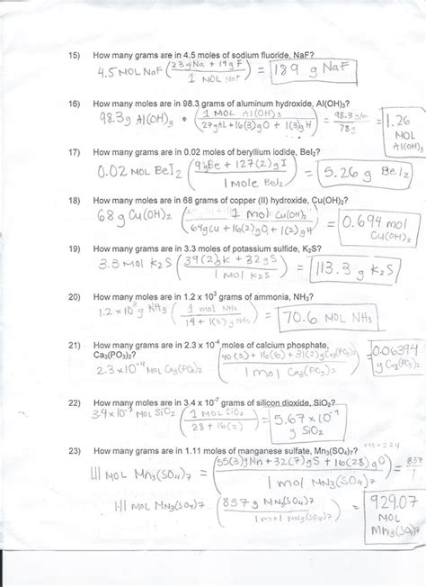 Download Stoichiometry Teacher Edition Chemical Calculations Answer Key 