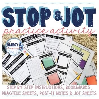 Stop And Jot Sheet Teaching Resources Teachers Pay Stop And Jot Worksheet - Stop And Jot Worksheet
