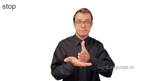 stop in ASL Example 3 American Sign Language