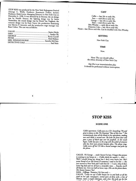Stop Kiss Pdf