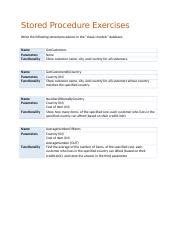 Full Download Stored Procedure Exercises With Answers 