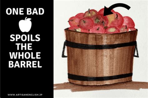 story of a rottern apple spoils the whole barrel - Brainly.in