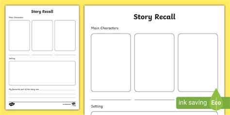 Story Recall Worksheet Teacher Made Twinkl Read And Recall Worksheet - Read And Recall Worksheet