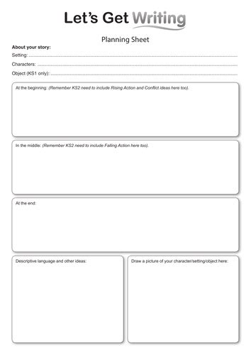 Story Writing Lesson Plan Planning Sheet For Ks1 Lesson Plan Template Ks1 - Lesson Plan Template Ks1