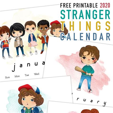 stranger things 2020 calendar