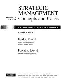 Read Online Strategic Management Fifteenth Edition A Competitive 