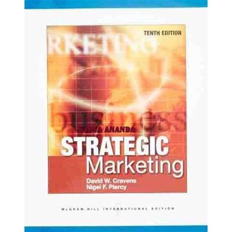Read Strategic Marketing 10Th Edition David W Cravens And Pdf 