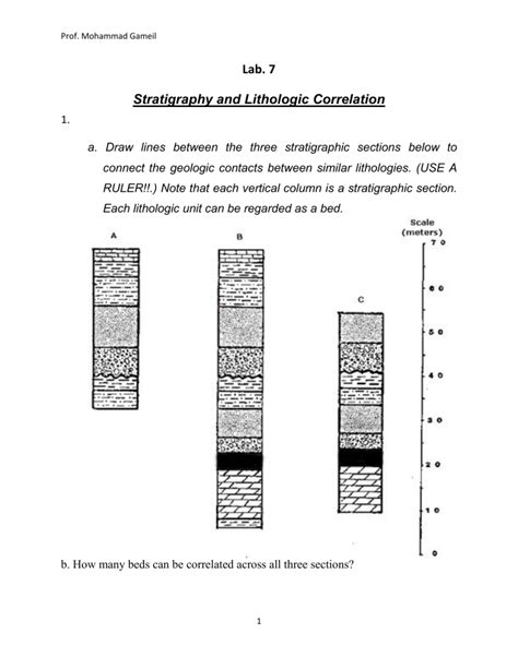 Stratigraphy And Lithologic Correlation Exercises Answers