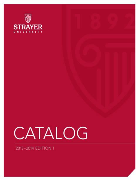 Strayer University Course Catalog