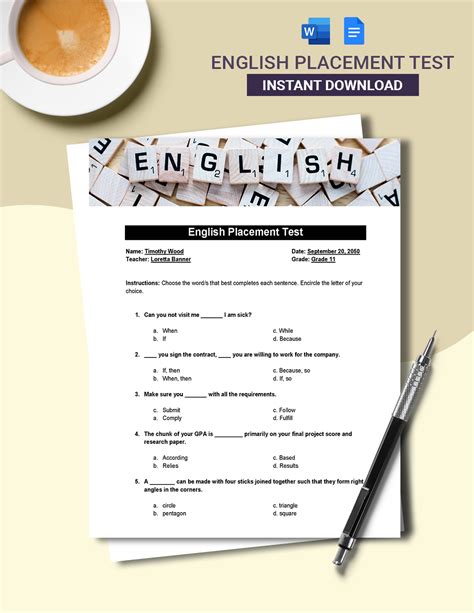 Download Strayer University English Placement Test 