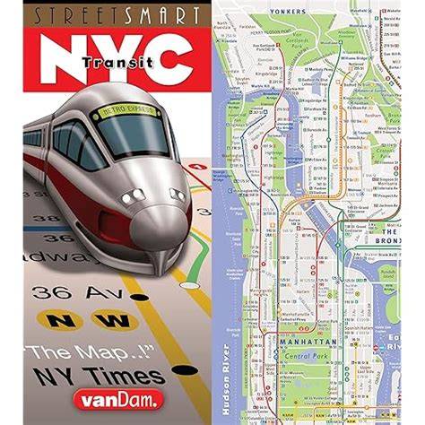 streetsmart nyc transit map by vandam transit edi