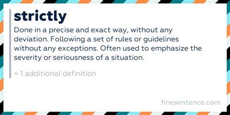 strictly meaning