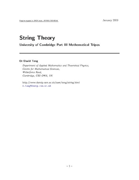 String Theory Lecture Notes
