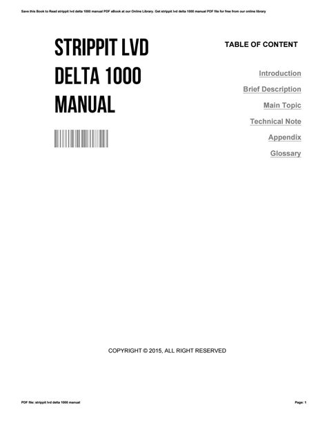 Read Online Strippit Lvd Delta 1000 Manual 