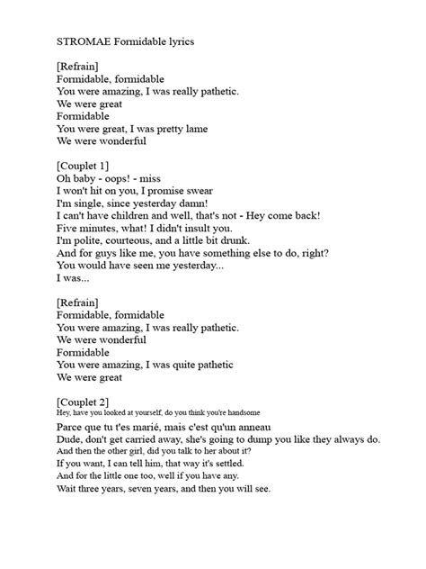Stromae Formidable Songtext