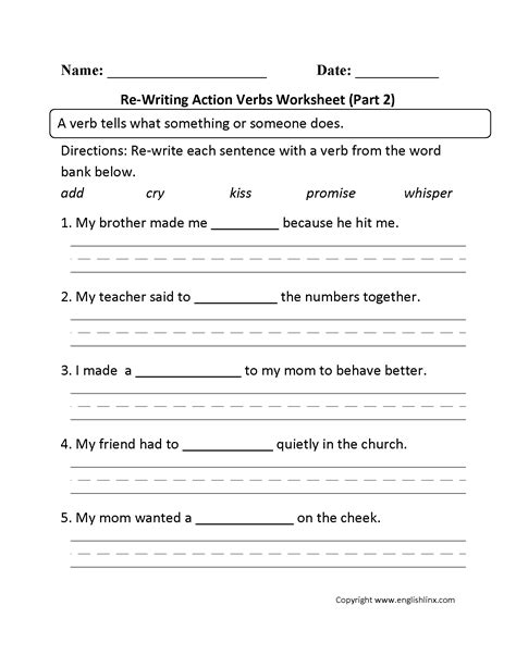 Strong Verbs Grammar Worksheets Strong Verb Worksheet - Strong Verb Worksheet