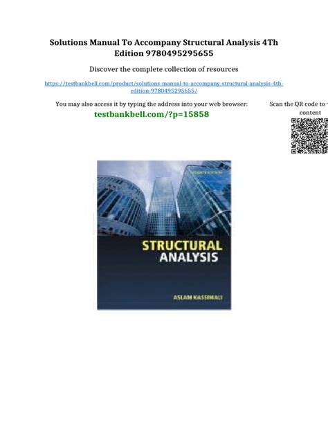 Structural Analysis 4th Edition Solutions Manual Kassimali