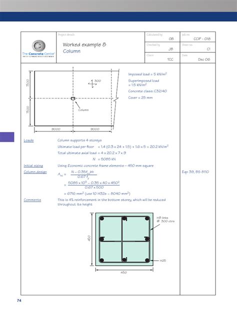 Structural Concrete Engineering Worked Examples Students Tata