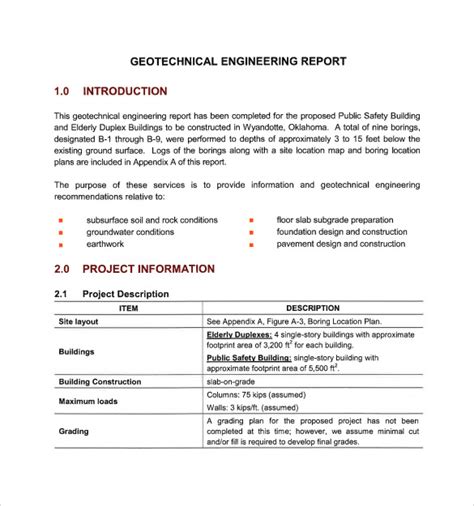 Structural Engineering Report Example