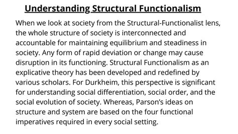 Structural Functionalism Sociology