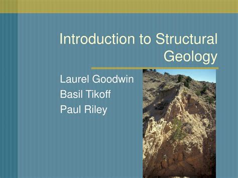 Structural Geology Lecture Notes Ppt