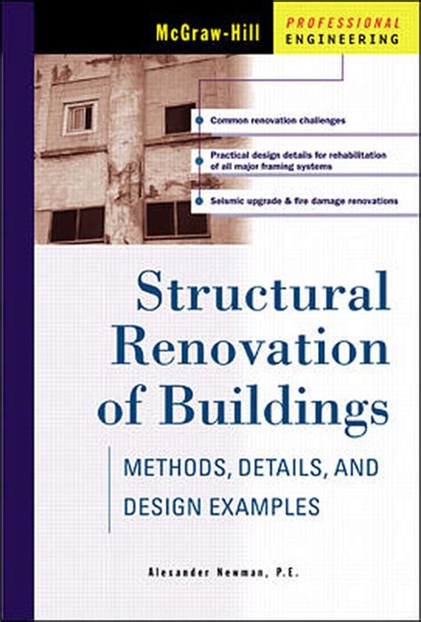Structural Renovation Of Buildings Methods Details And Design Examples Mcgraw Hill Professional Engineering By Newman Alexander Author Hardcover 2000
