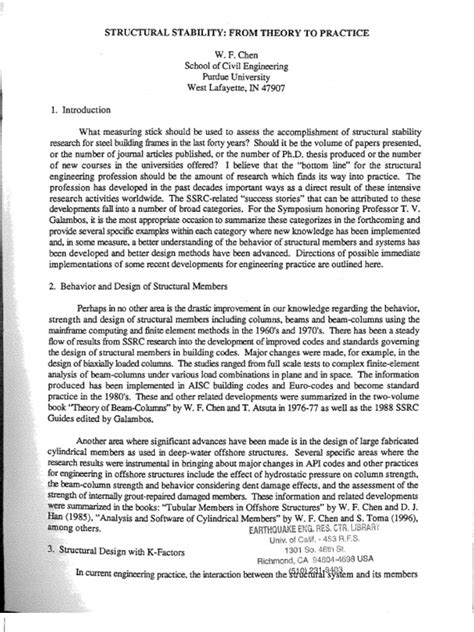 Structural Stability Chen Solution Manual
