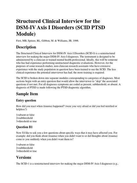 structured clinical interview for dsm 5